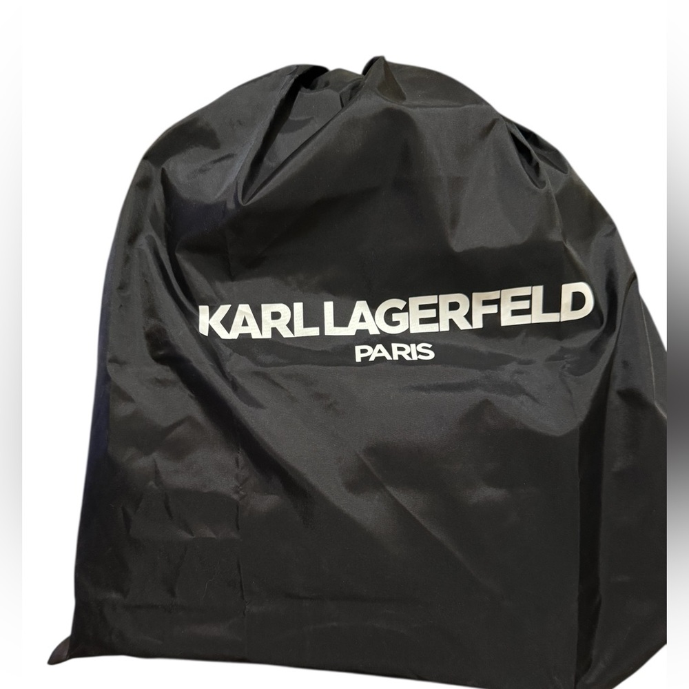 Karl Lagerfeld Black Leather Shoulder Bag w/ Dust Bag NEW WITH TAGS!!!!!! - Picture 2 of 13